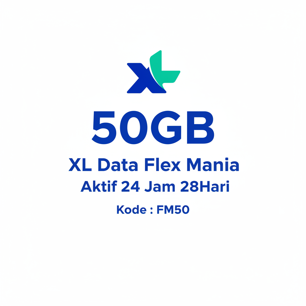 50GB Kuota XL Flex Mania Kode : FM50